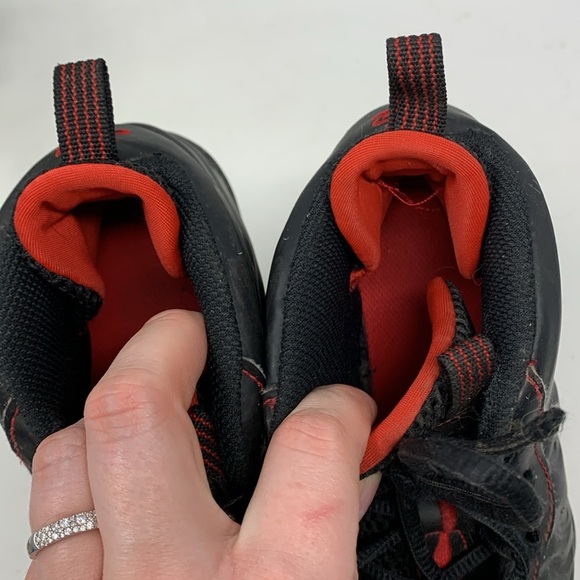 Nike Little Posite One Foamposite Bred Black Red DV3774-001 Youth Size 1.5 - Picture 4 of 10
